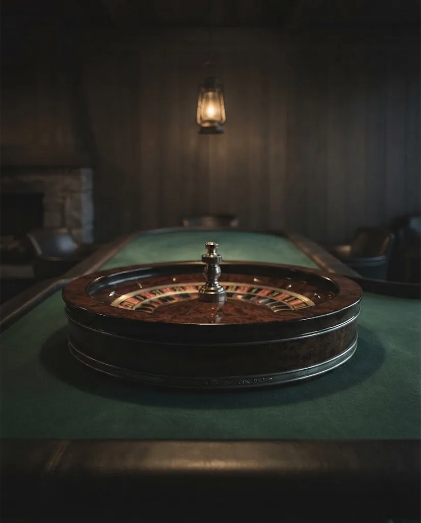 Artist's impression of a roulette wheel in close-up, its numbers blurred