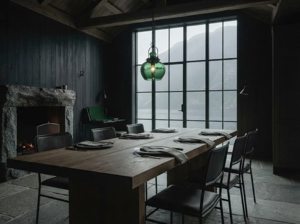 Artist's impression of the dining table for six in the Island Residence